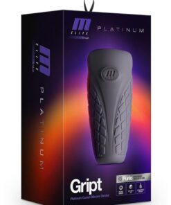 M Elite Platinum Gript Silicone Dual End Masturbator - Black