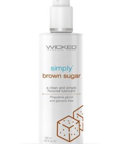 Wicked Simply Water Based Flavored Lubricant 4oz - Brown Sugar