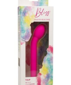 Bliss Liquid Silicone Rechargeable Tulip Vibrator - Pink