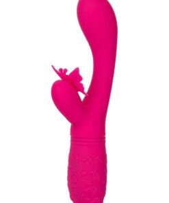 Rechargeable Butterfly Kiss Flutter Silicone Massager - Pink