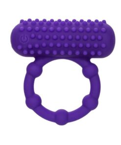 Silicone Rechargeable 5 Bead Maximus Couples Ring - Purple