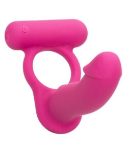 Silicone Rechargeable Double Diver Couples Ring - Pink