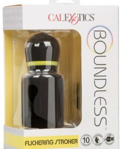 Boundless Flickering Rechargeable Silicone Stroker - Black