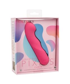 Liquid Silicone Pixies Ripple Rechargeable Vibrator - Pink