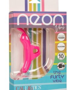 Neon Vibes The Flirty Vibe Rechargeable Silicone Finger Vibrator - Pink