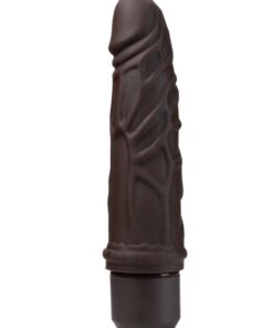 Dr. Skin Silicone Dr. Robert Vibrating Dildo 7in - Chocolate