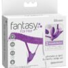 Fantasy For Her Ultimate G-Spot Butterfly Strap-On Rechargeable Silicone with Remote Control - Purple