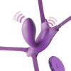 Fantasy For Her Ultimate G-Spot Butterfly Strap-On Rechargeable Silicone with Remote Control - Purple