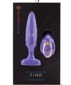 Nu Sensuelle Andii Fino Roller Motion Rechargeable Silicone Anal Plug with Remote Control - Ultra Violet