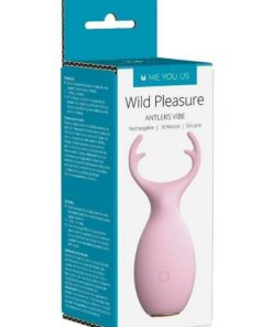 ME YOU US Wild Pleasure Antlers Vibrating Rechargeable Silicone Stimulator - Pink