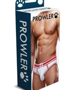 Prowler White/Red Open Brief - Large