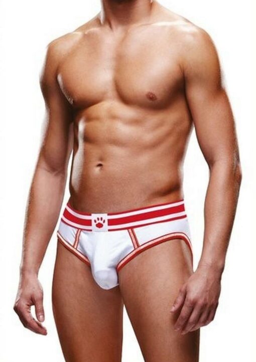 Prowler White/Red Open Brief - Large