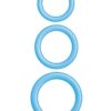 Enhancer Glow Rings Silicone Cockring - Blue