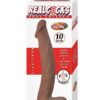 Realcocks Dual Layered Bendable Dildo 10in - Chocolate