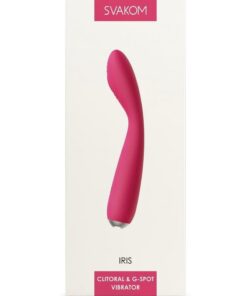 Svakom Iris Silicone G-Spot Rechargeable Vibrator - Plum Red/Silver
