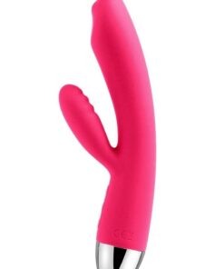 Svakom Trysta Rechargeable Silicone Targeted Rolling G-Spot Vibrator - Plum Red/Silver
