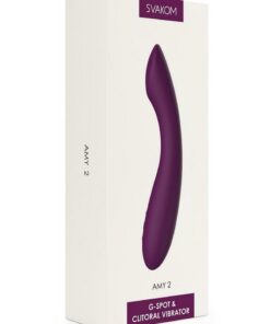 Svakom Amy 2 Rechargeable Silicone Vibrator - Violet