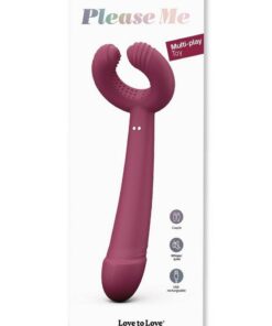Please Me Rechargeable Silicone Vibrator - Plum Star
