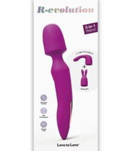 R-evolution Rechargeable Silicone Rabbit Vibrator - Sweet Orchid