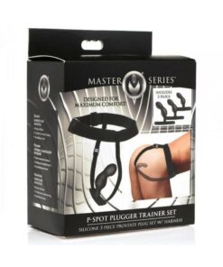 Master Series P-Spot Plugger Trainer Silicone Anal Set (3 Piece) - Black