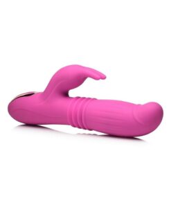 Inmi Lil` Swell 35X Thrusting and Swelling Rechargeable Silicone Rabbit Vibrator - Pink