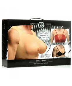 Master Series Perky Pair D-Cup Silicone Breast - Vanilla
