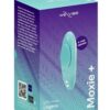 We-Vibe Moxie+ Wearable Rechargeable Silicone Panty Vibe Clitoral Stimulator with Remote - Aqua