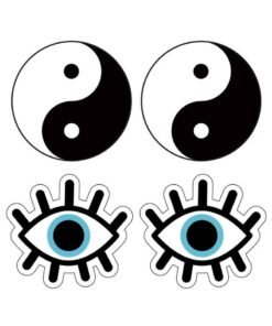 Peekaboo Yin and Yang Pasties - White/Blue