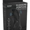 Decadence Pleasure Porpoise Silicone Vibrating Cock and Ball Ring - Black