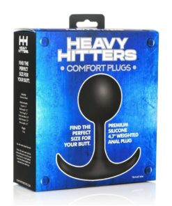 Heavy Hitters Comfort Plugs Premium Silicone Weighted Round 4.7in - Black