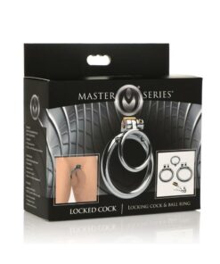 Master Series Locked Cock Stainless Steel Locking Cock and Ball Ring