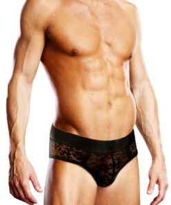 Prowler Lace Brief - Large - Black