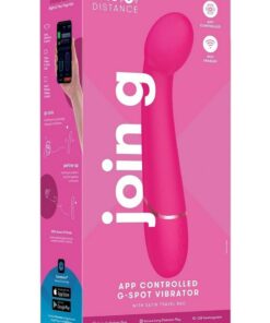 Love Distance Join G App Controlled Silicone Rechargeable G-Spot Vibrator - Pink
