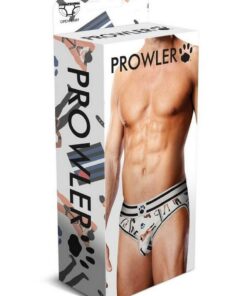 Prowler Spring/Summer 2023 Leather Pride Open Brief - Medium - White/Black
