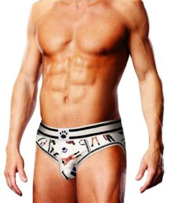 Prowler Spring/Summer 2023 Leather Pride Open Brief - XLarge - White/Black