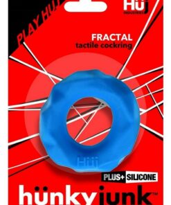 Hunkyjunk Fractal Tactile Cockring - Teal Ice