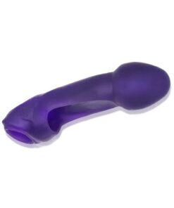Hunkyjunk Double Thruster Textured Double Penetrator Sling - Plum Ice Purple
