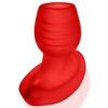 Glowhole 2 Hollow Buttplug with LED Insert - Large - Red Morph