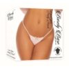 Barely Bare Lace Open Panty - O/S - Peach