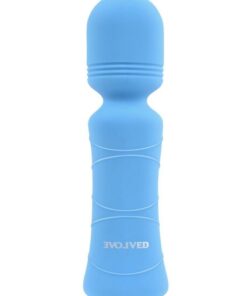Out of The Blue Rechargeable Silicone Wand Vibrator - Blue