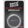 Rock Solid Brushed Alloy Aluminum Cock Ring - Large - Silver