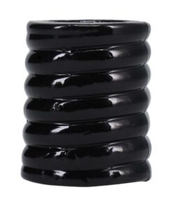 Rock Solid The Cage Textured Cock Ring - Black