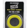 Rock Solid The Big O Silicone Cock Ring - Yellow/Black