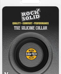 Rock Solid The Silicone Collar Cock Ring - Medium - Black
