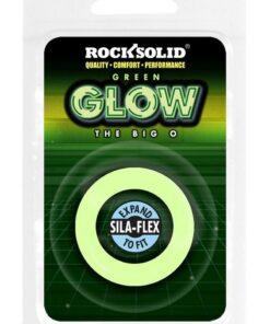 Rock Solid The Big O Glow in the Dark Silicone Cock Ring - Green