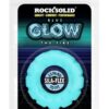 Rock Solid The Tire Silicone Glow in the Dark Cock Ring - Blue