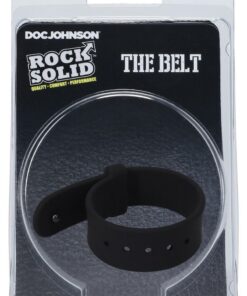 Rock Solid The Belt Adjustable Silicone Cock Ring - Black