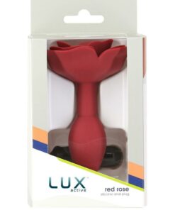 Lux Active Red Rose Silicone Anal Plug - Red