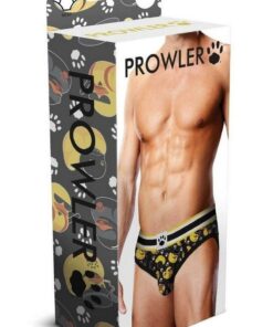 Prowler Spring/Summer 2023 BDSM Rubber Ducks Brief - Large - Black/Yellow