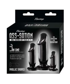 Ass-Sation Kit #1 Anal Trainer Butt Plug Set (3 piece) - Black